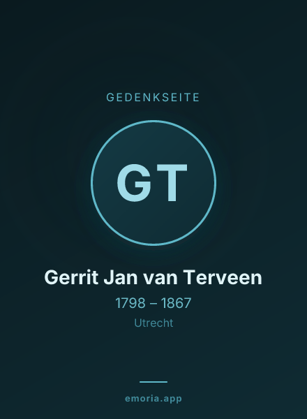 Gedenkportrait von Gerrit Jan van Terveen