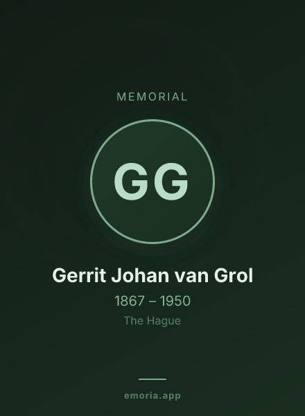 Memorial portrait of Gerrit Johan van Grol