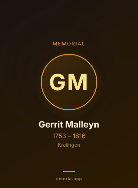 Memorial portrait of Gerrit Malleyn