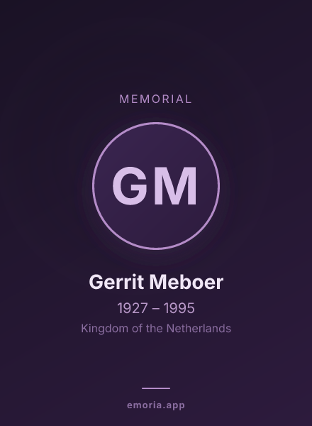 Memorial portrait of Gerrit Meboer