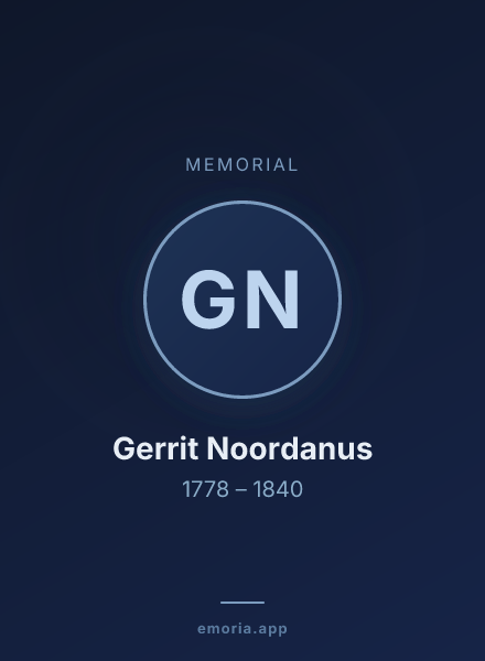 Memorial portrait of Gerrit Noordanus