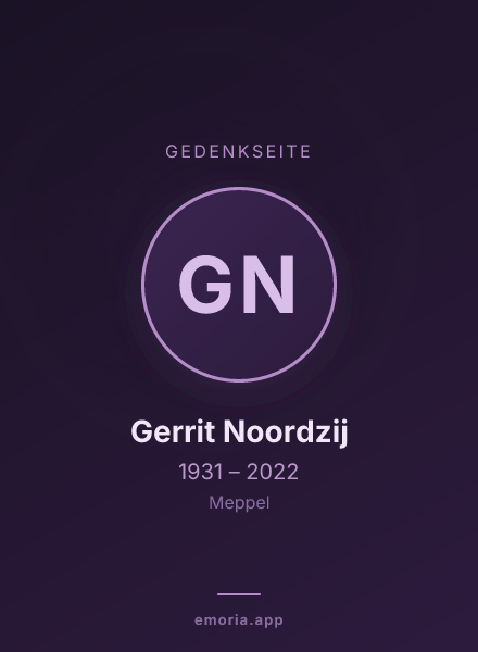 Gedenkportrait von Gerrit Noordzij