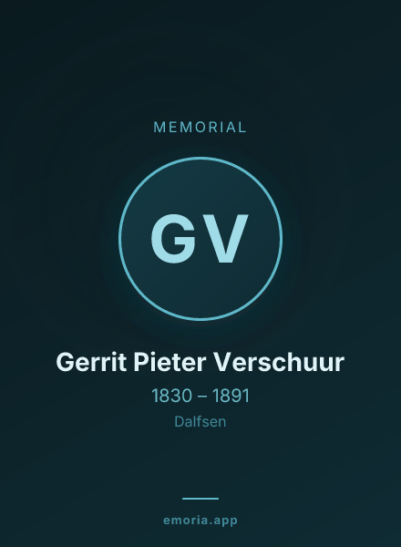 Memorial portrait of Gerrit Pieter Verschuur