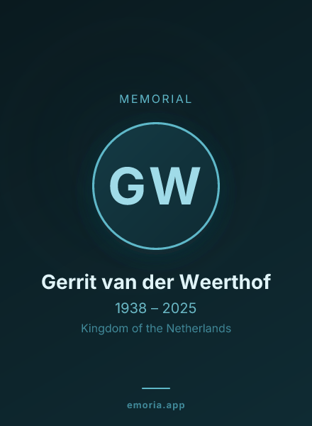 Memorial portrait of Gerrit van der Weerthof