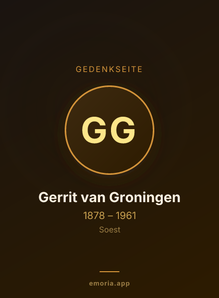 Gedenkportrait von Gerrit van Groningen