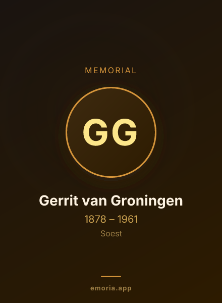Memorial portrait of Gerrit van Groningen