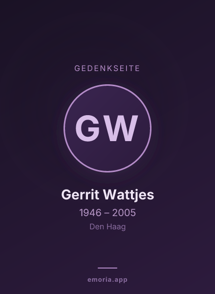 Gedenkportrait von Gerrit Wattjes