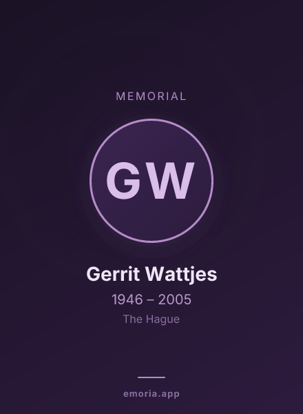 Memorial portrait of Gerrit Wattjes