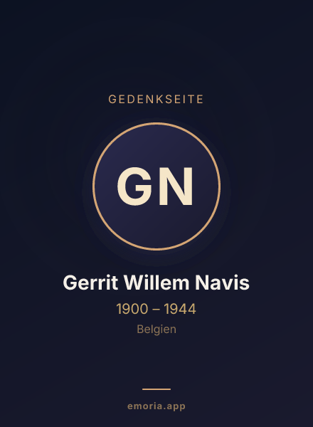Gedenkportrait von Gerrit Willem Navis