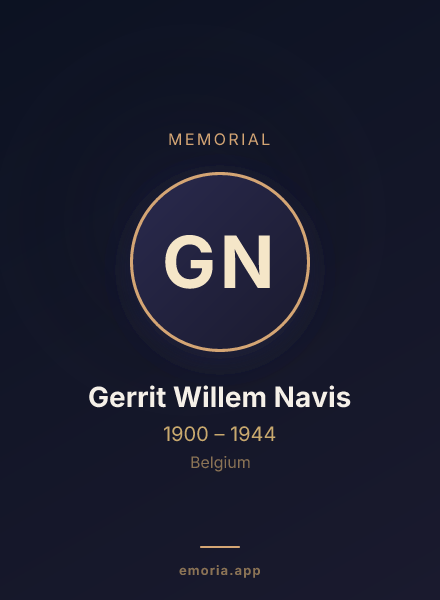 Memorial portrait of Gerrit Willem Navis
