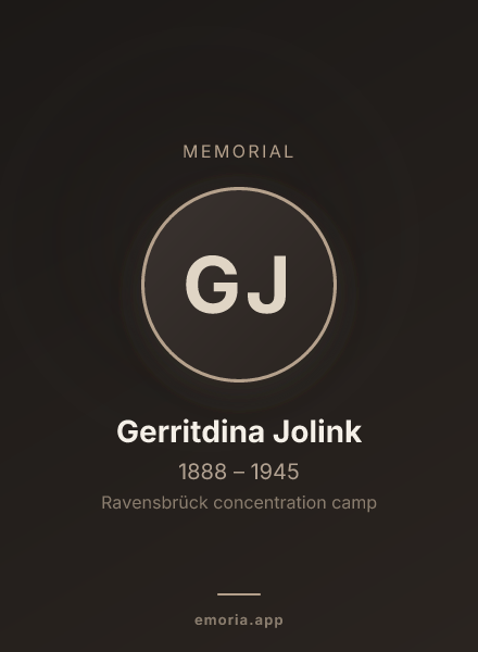 Memorial portrait of Gerritdina Jolink