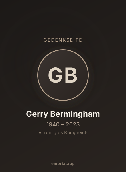Gedenkportrait von Gerry Bermingham