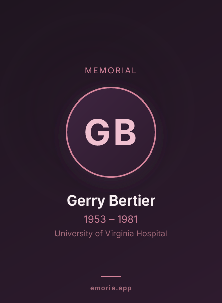 Memorial portrait of Gerry Bertier