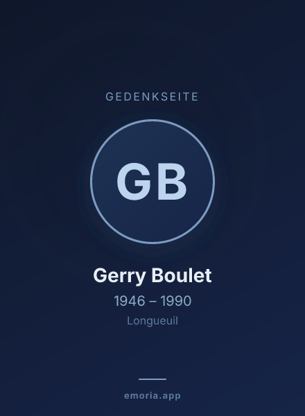 Gedenkportrait von Gerry Boulet