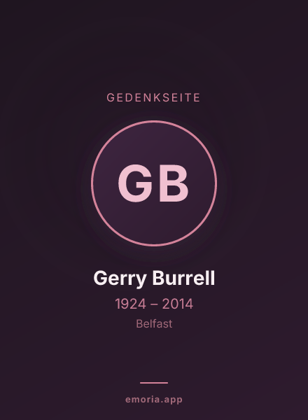 Gedenkportrait von Gerry Burrell