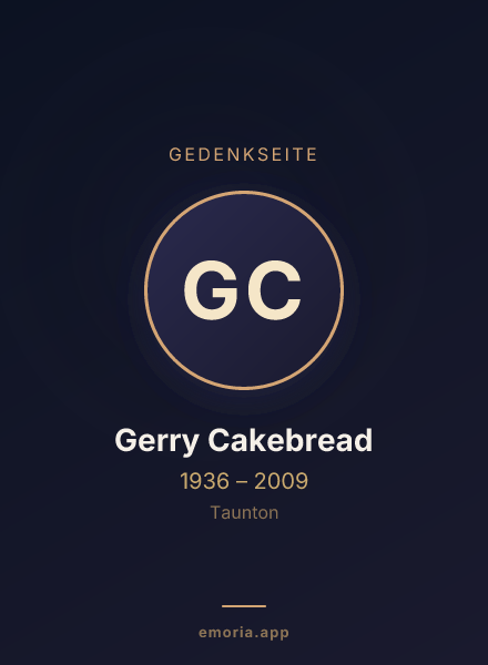 Gedenkportrait von Gerry Cakebread