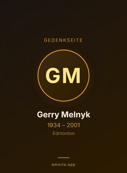 Gedenkportrait von Gerry Melnyk