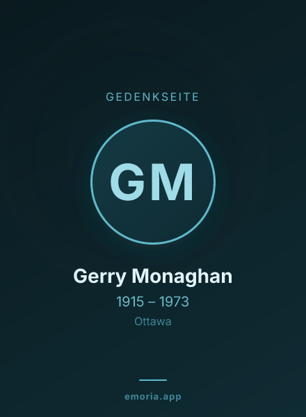 Gedenkportrait von Gerry Monaghan