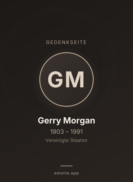 Gedenkportrait von Gerry Morgan