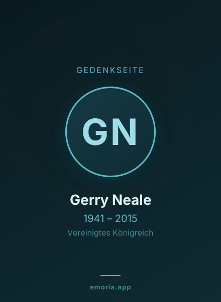 Gedenkportrait von Gerry Neale