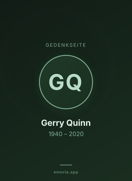 Gedenkportrait von Gerry Quinn