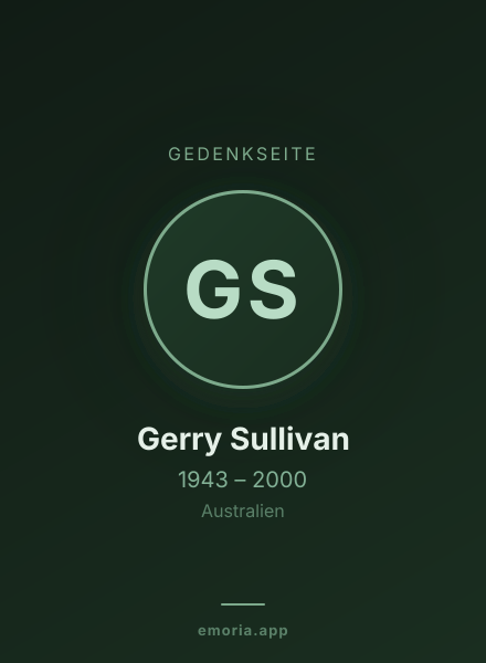 Gedenkportrait von Gerry Sullivan