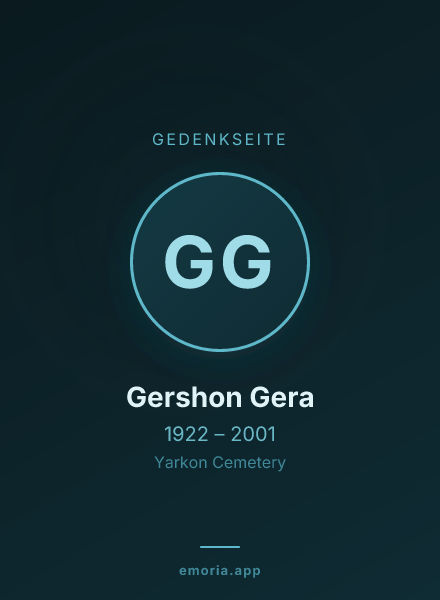 Gedenkportrait von Gershon Gera