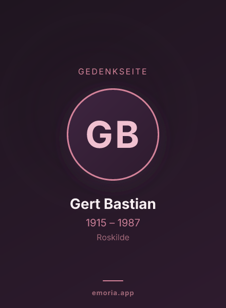 Gedenkportrait von Gert Bastian