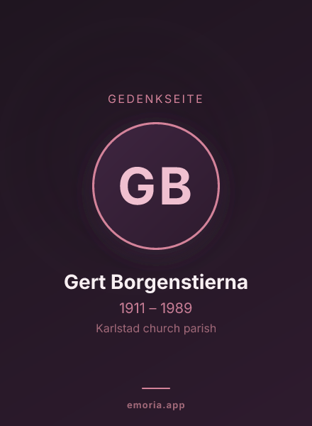 Gedenkportrait von Gert Borgenstierna