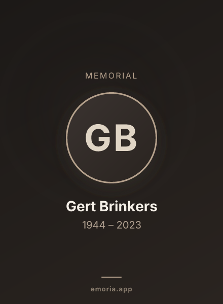 Memorial portrait of Gert Brinkers