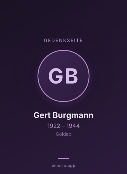 Gedenkportrait von Gert Burgmann