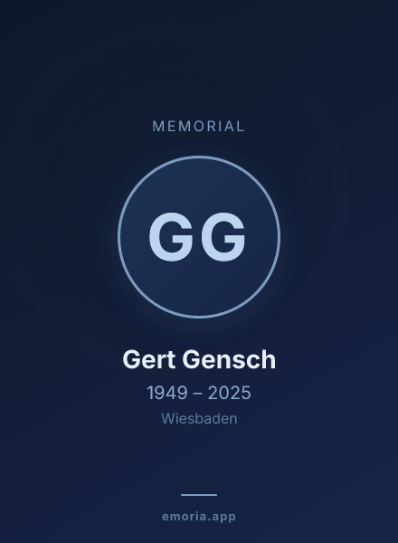 Memorial portrait of Gert Gensch