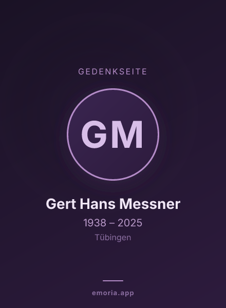 Gedenkportrait von Gert Hans Messner