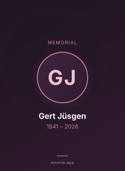 Memorial portrait of Gert Jüsgen
