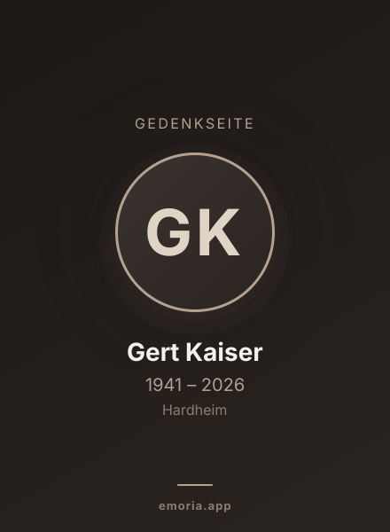 Gedenkportrait von Gert Kaiser