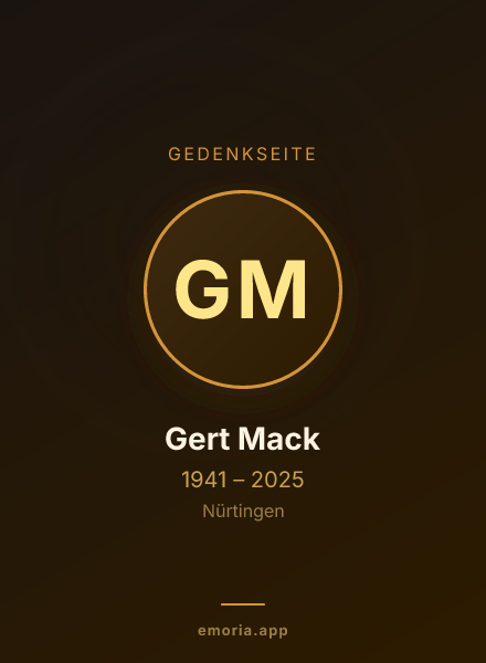 Gedenkportrait von Gert Mack