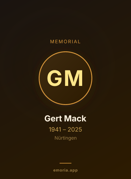 Memorial portrait of Gert Mack