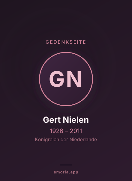 Gedenkportrait von Gert Nielen