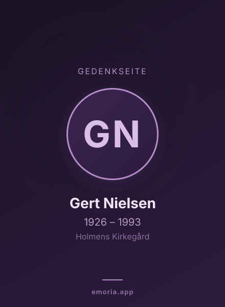 Gedenkportrait von Gert Nielsen