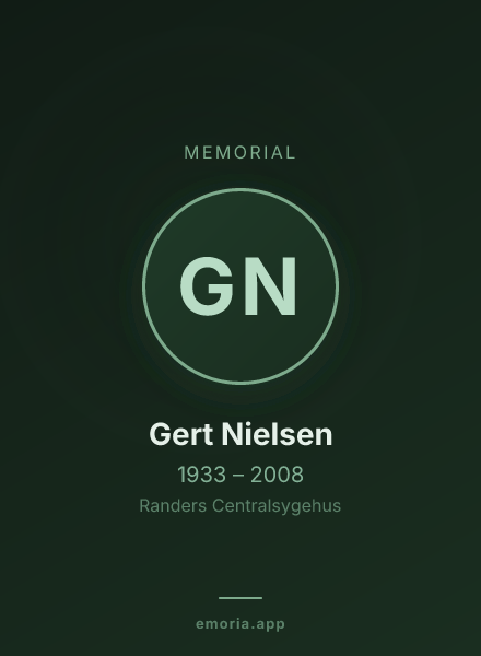 Memorial portrait of Gert Nielsen