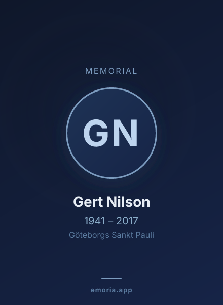 Memorial portrait of Gert Nilson