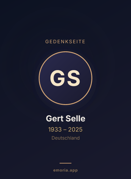 Gedenkportrait von Gert Selle