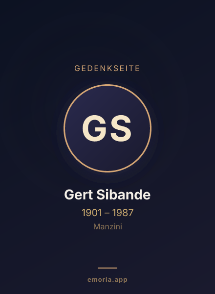 Gedenkportrait von Gert Sibande