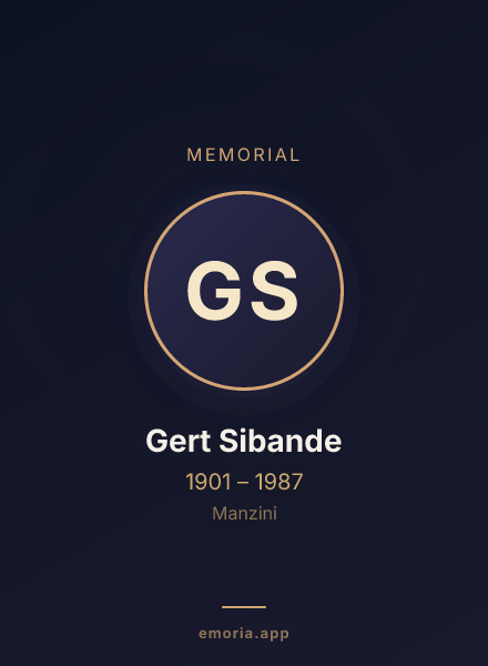 Memorial portrait of Gert Sibande