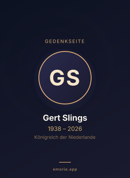Gedenkportrait von Gert Slings