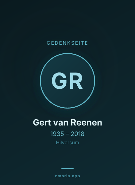 Gedenkportrait von Gert van Reenen