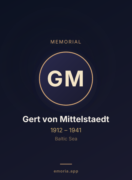 Memorial portrait of Gert von Mittelstaedt