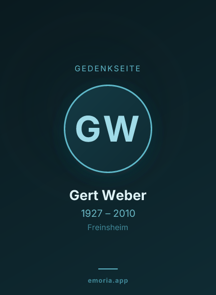 Gedenkportrait von Gert Weber