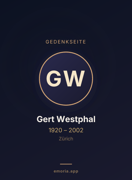 Gedenkportrait von Gert Westphal