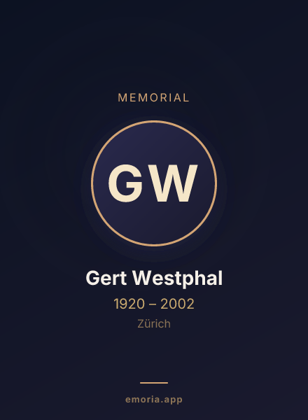 Memorial portrait of Gert Westphal